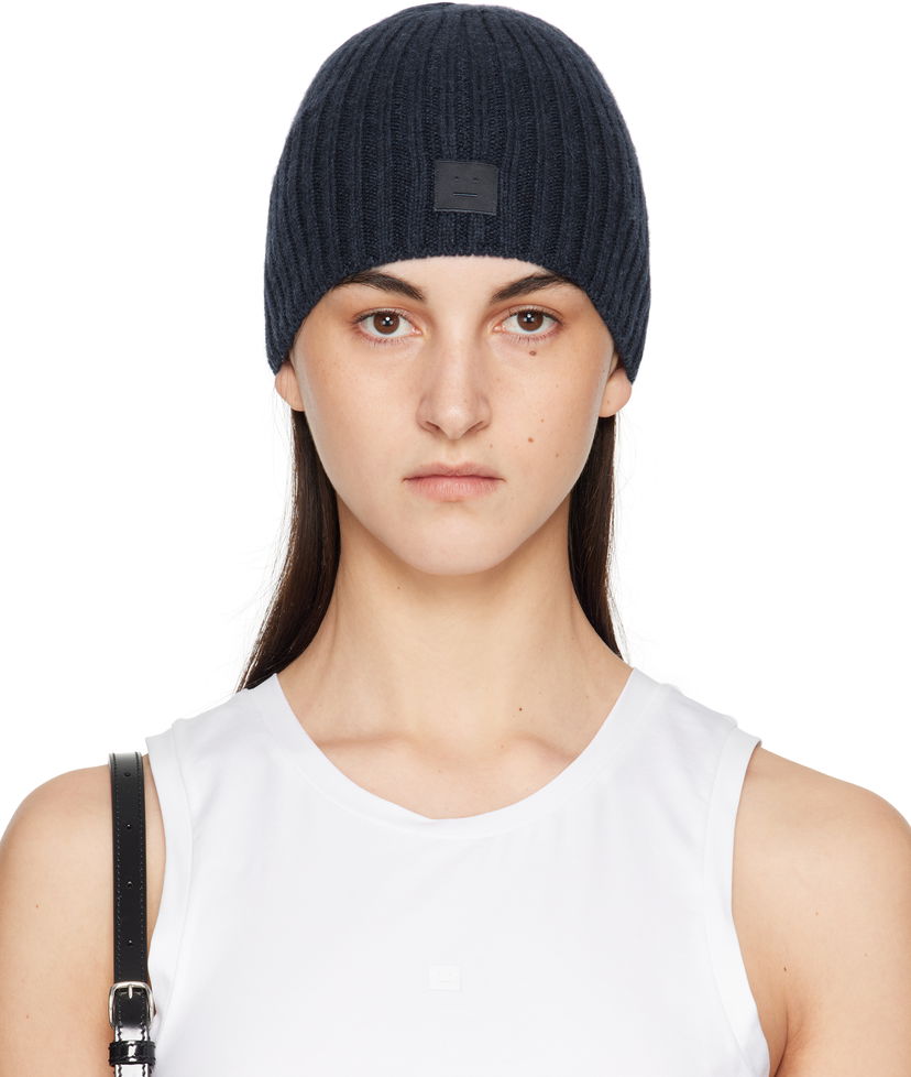 Pipo Acne Studios Acne Studios Knitted Beanie Tummansininen | C40387-