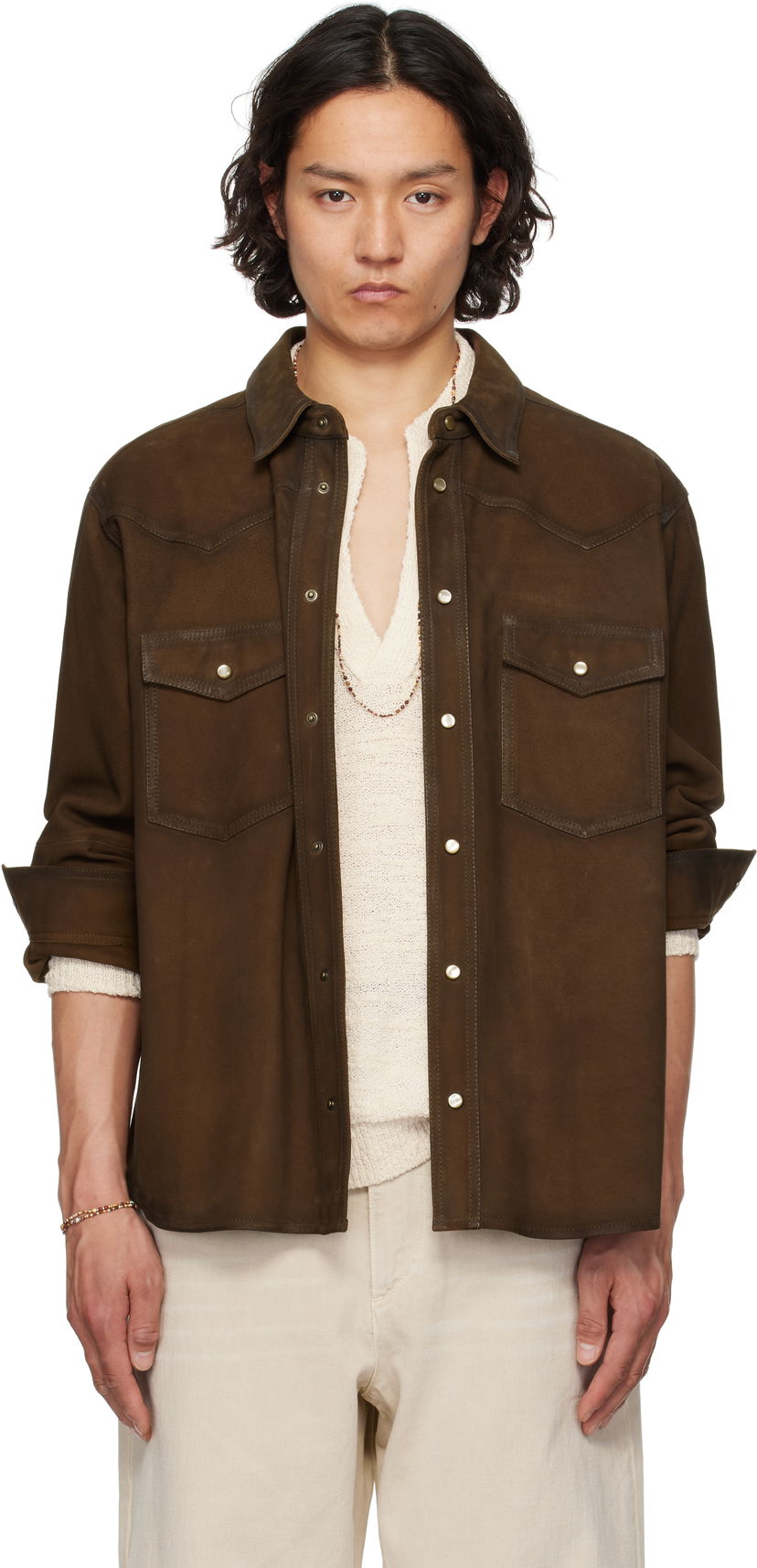 Paita ISABEL MARANT Isabel Marant Adrian Suede Shirt Ruskea | CH0241HA-C2B01H