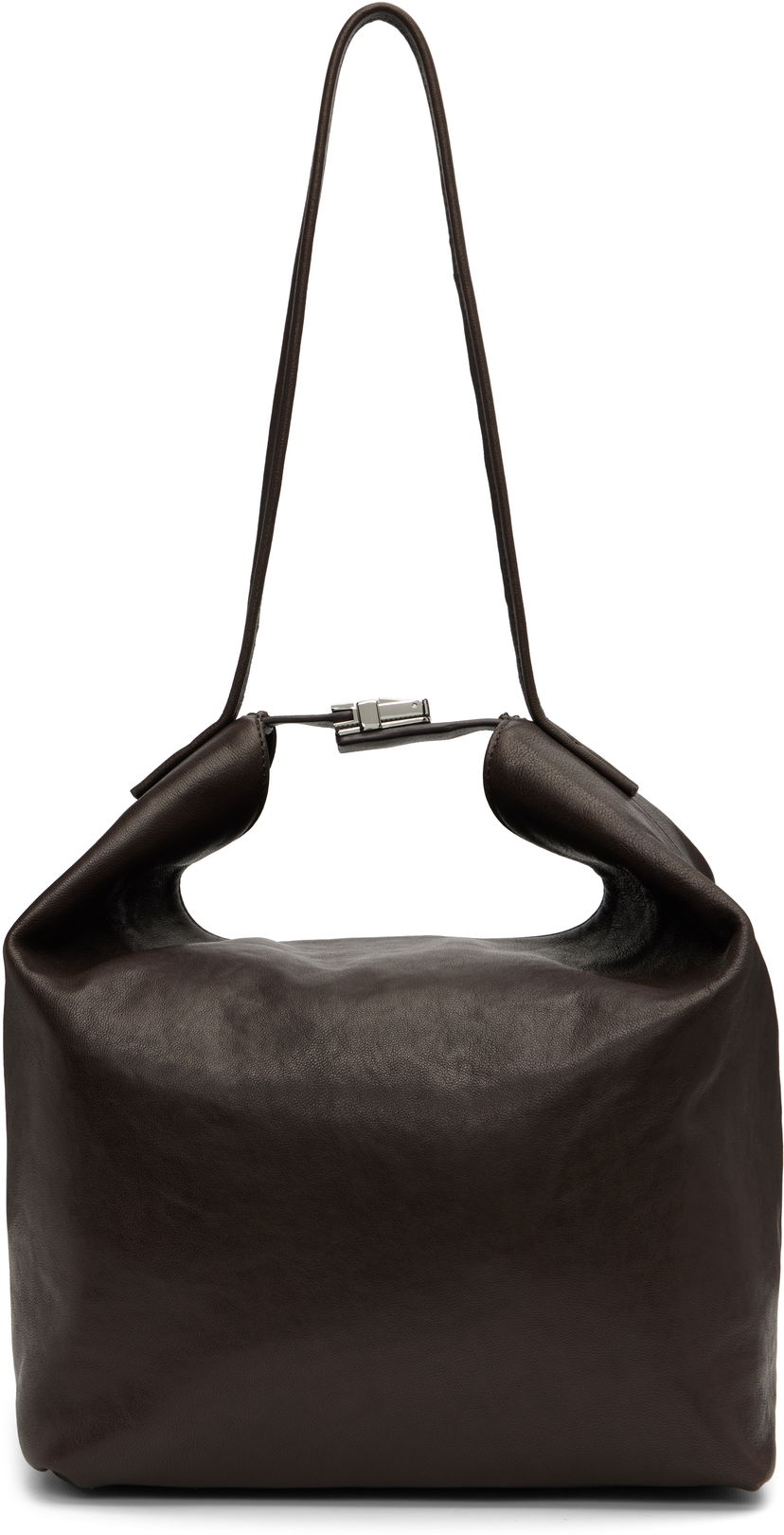 Käsilaukku BY FAR BY FAR Maxi Bea Creased Leather Bag Ruskea | MWBSB054LL034BR054PL