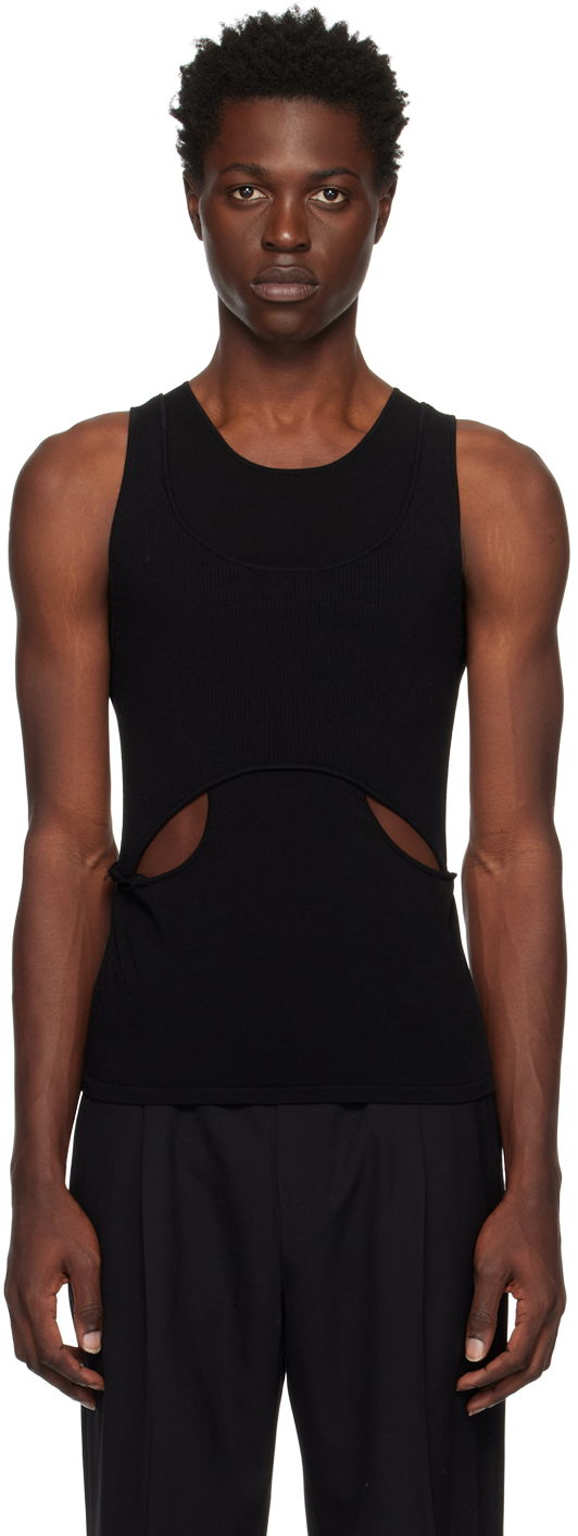 Tankkitoppi Dion Lee Interlink Cutout Tank Top Musta | C7155R23