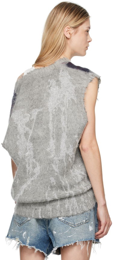 Villapaita R13 R13 Oversized Argyle Vest Harmaa | R13WY244-Y058B, 2