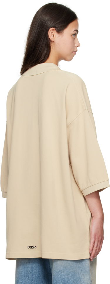 Poolopaita 032C 032c Fainting Cross Oversized Polo Beige | F25-URC-0459-550-W, 2