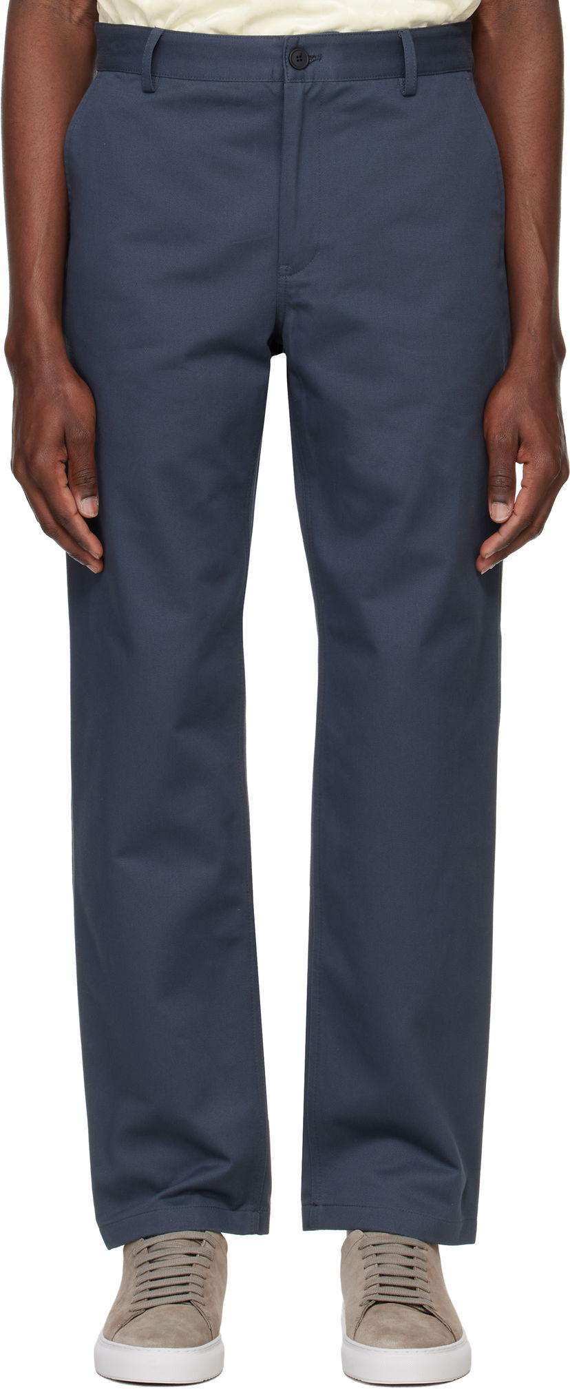 Housut MAISON KITSUNÉ Maison Kitsuné Casual Chino Trousers Sininen | OM01101WW9043