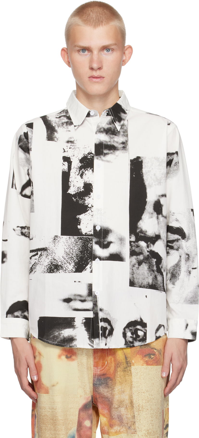 Paita KidSuper Collage Faces Shirt Valkoinen | AW24-LTP-14