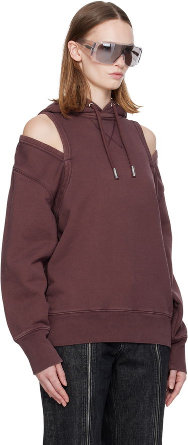 Huppari Jean Paul Gaultier Jean Paul Gaultier Cut Out Hoodie Burgundia | 25/04-W-TO361-J018-28, 1