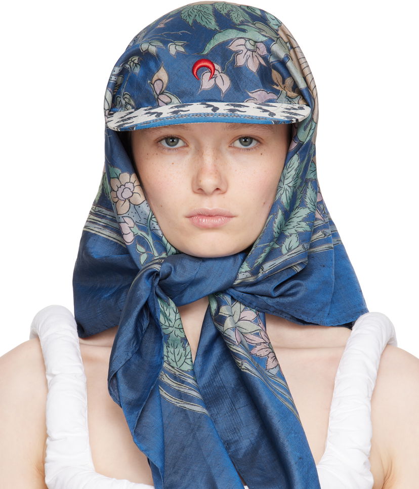 Huivi Marine Serre Marine Serre Regenerated Silk Scarves Veiled Cap Sininen | UHG028A UWOV0028