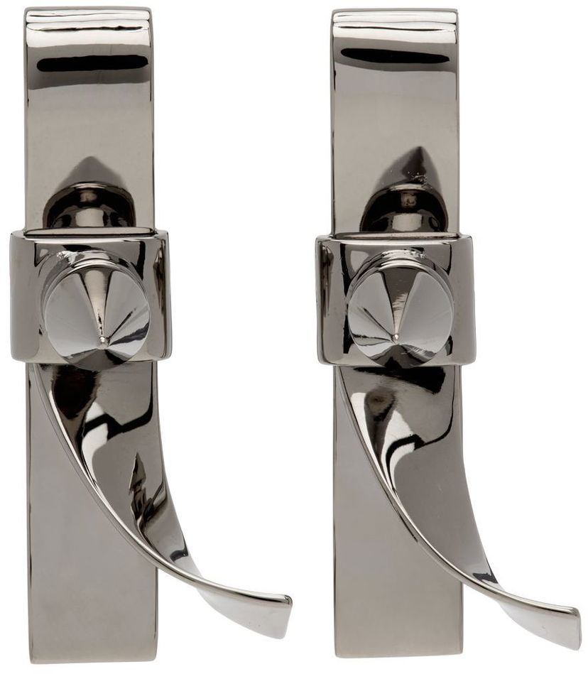 Korvakorut We11done We11done Spike Ribbon Clip-On Earrings Metallinen | WD-AJ1-22-751-U-DG