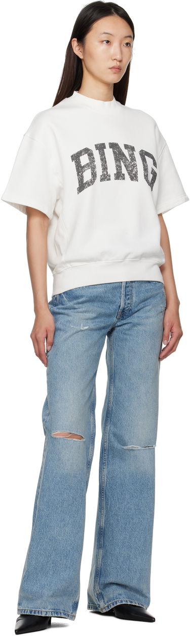 Huppari Anine Bing ANINE BING Jay 'Bing' Sweatshirt Valkoinen | A-08-11002-OFW1, 3