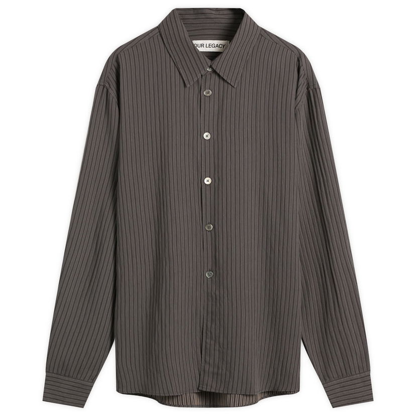 Paita OUR LEGACY Our Legacy Beyond Striped Ceremony Viscose Shirt Harmaa | M4252BIS