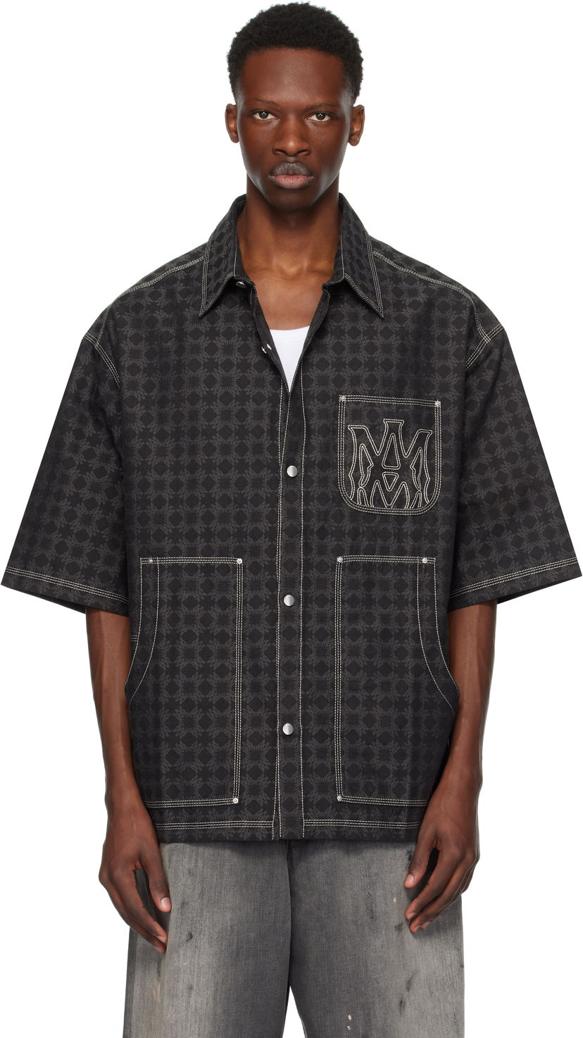 Paita AMIRI AMIRI 'MA' Quad Work Shirt Musta | AMSTCA1141