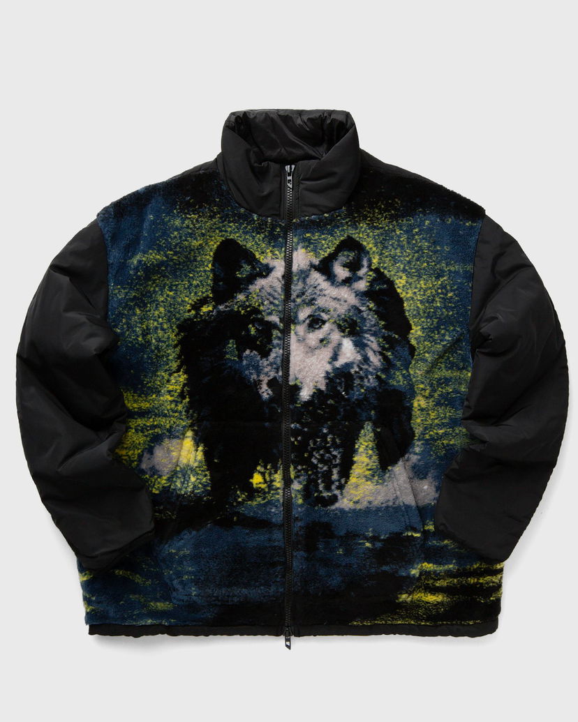 Huppari Diesel S-BERTO-TEDD Wolf Print Zip-Up Sweatshirt Musta | A14155-0LIBU-9XX