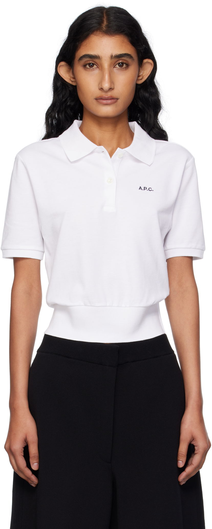 Poolopaita A.P.C. A.P.C. Océane Cropped Polo Valkoinen | COGWZ-F26522