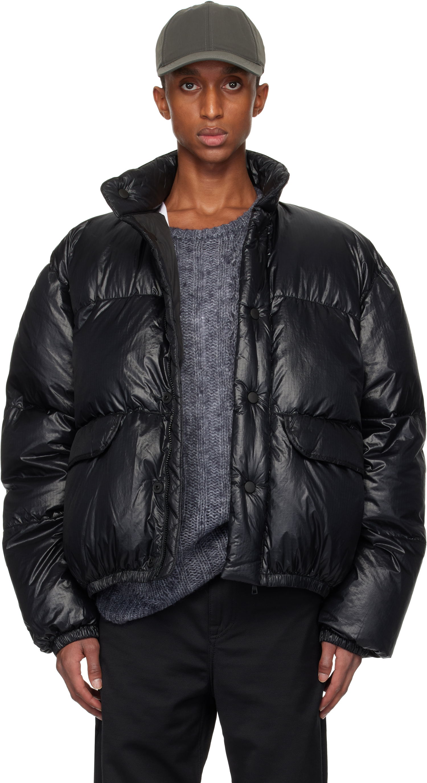 Puffer takki OUR LEGACY Inhale Puffa Jacket Musta | M4231IPB, 0