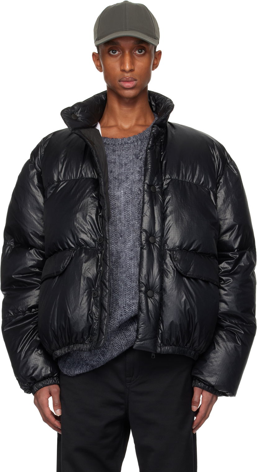 Puffer takki OUR LEGACY Inhale Puffa Jacket Musta | M4231IPB