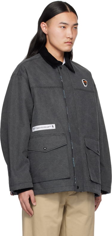 Parka AAPE by A Bathing Ape AAPE by A Bathing Ape Moonface Logo Reversible Utility Jacket Harmaa | AAPJKM7680XXNBKX, 1