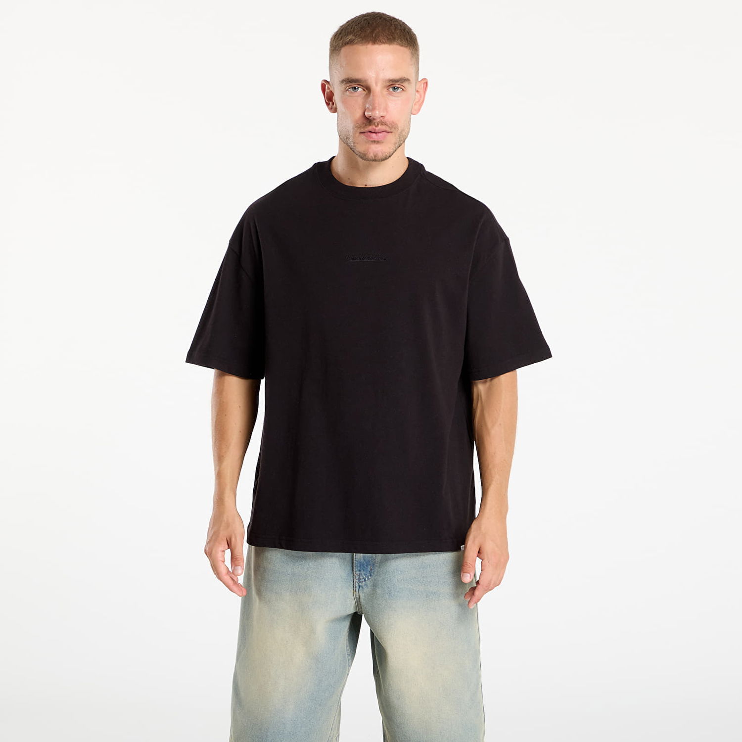 T-paita Mitchell & Ness Mitchell & Ness Branded Script Oversized Tee Musta | FC9605-MNNBLCK, 0