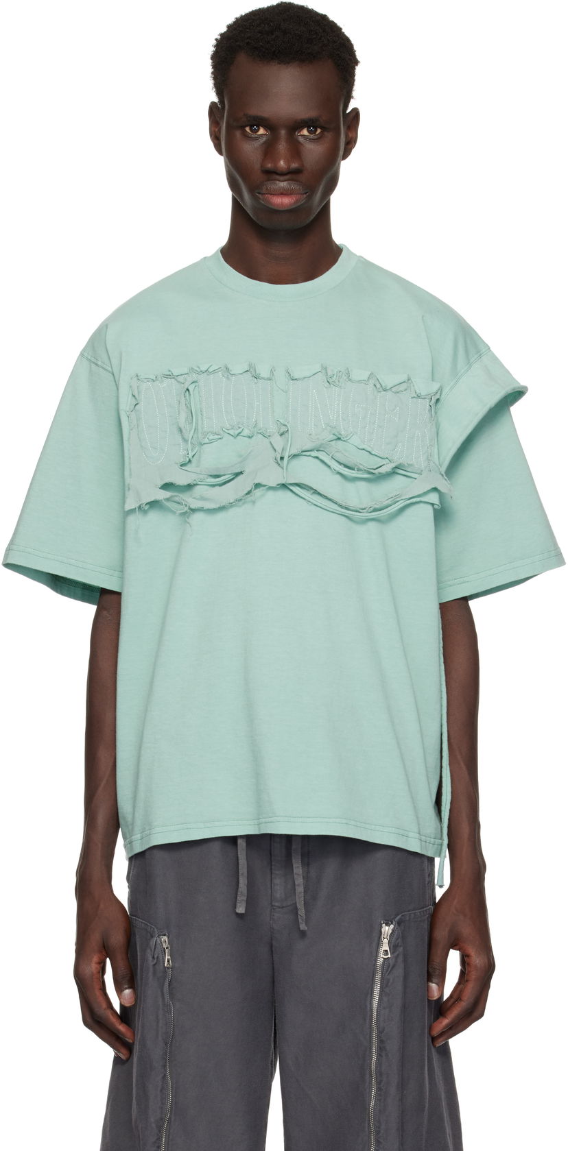 T-paita Ottolinger Ottolinger Distressed Oversized T-Shirt Vihreä | 115-102315-01