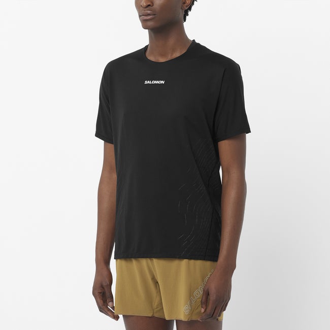 T-paita Salomon Sense Aero Graphic T-Shirt Musta | LC2699800
