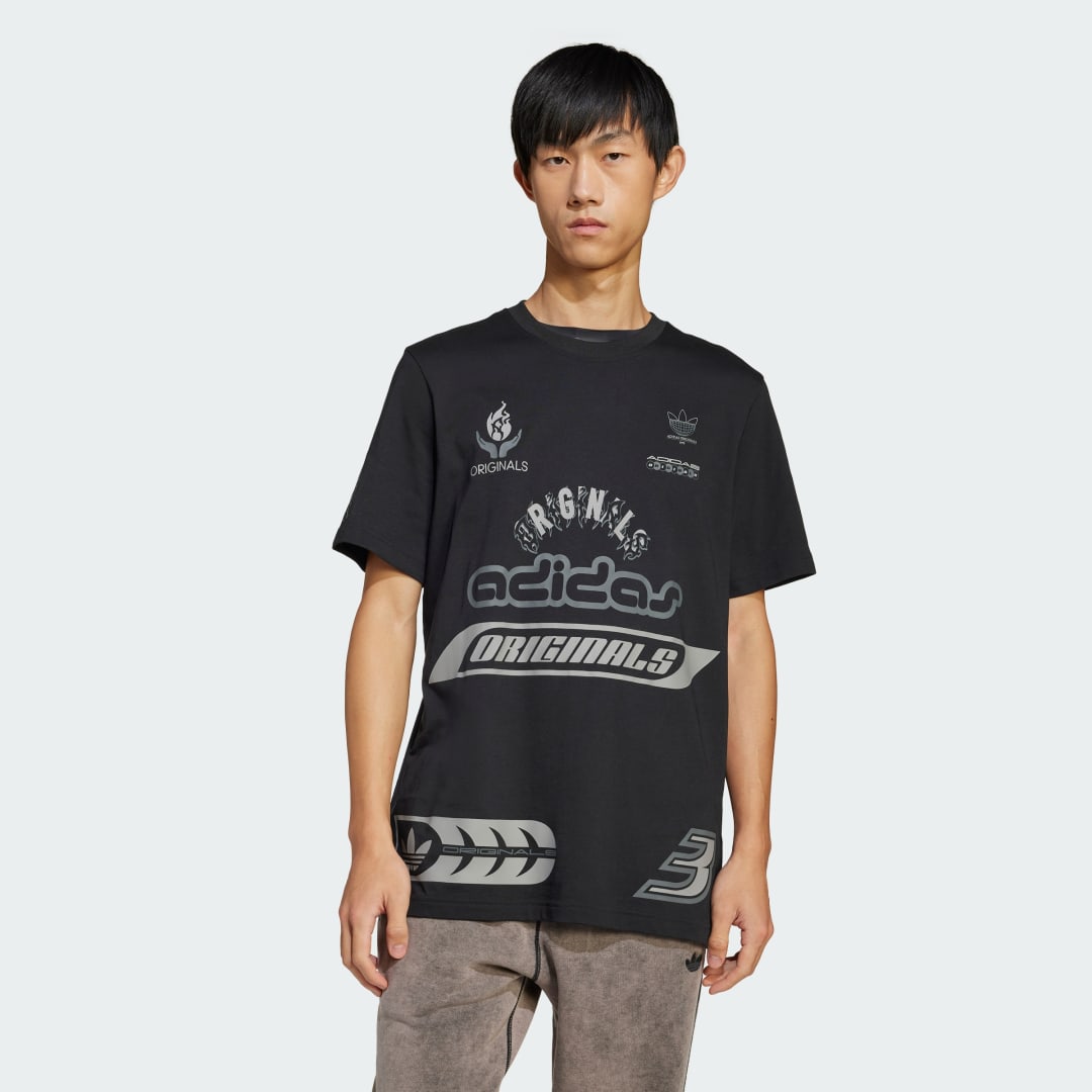 T-paita adidas Performance Graphic Print T-Shirt Musta | JP2676, 0