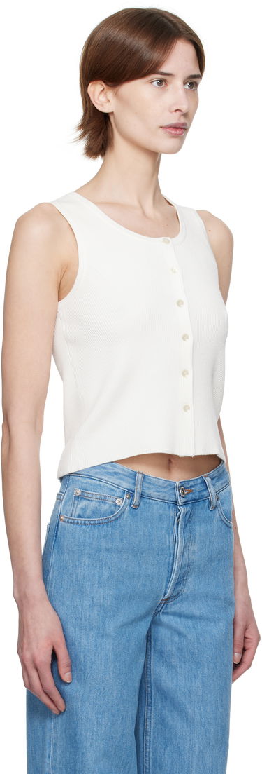 Tankkitoppi A.P.C. A.P.C. Buttoned Cropped Tank Top Punainen | VIALM-F23410, 4