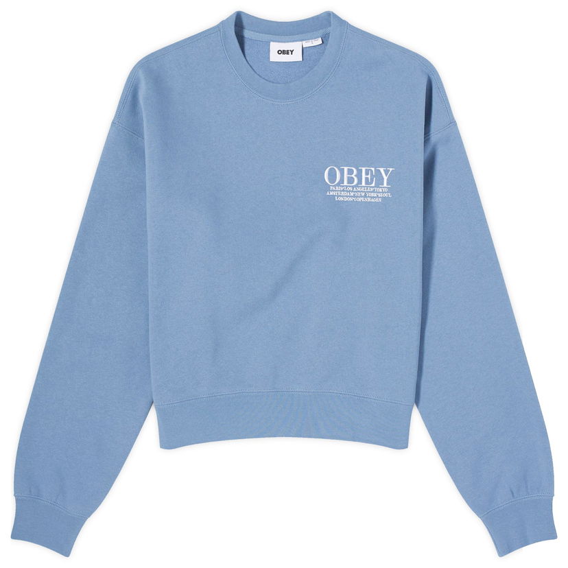 Huppari OBEY Cities Crewneck Sininen | 211600155-COE