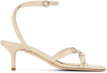 Asusteet Aeyde Aeyde Libby Leather Kitten Heel Sandals Beige | A11-HS-GAIS55TB172-SS25-100-007, 0