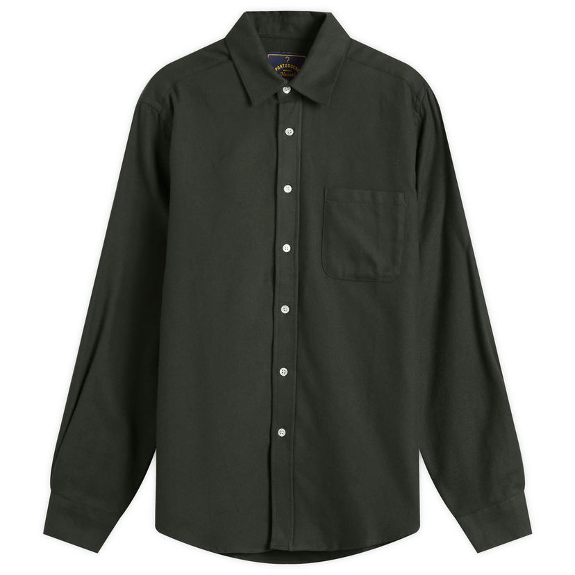 Paita Portuguese Flannel Teca Flannel Shirt, Size Small Vihreä | AW25072-FRG