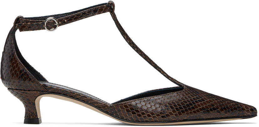 Kengänhoito Aeyde Aeyde Liz T-Bar Kitten Heels Ruskea | A11-PU0596006003-225