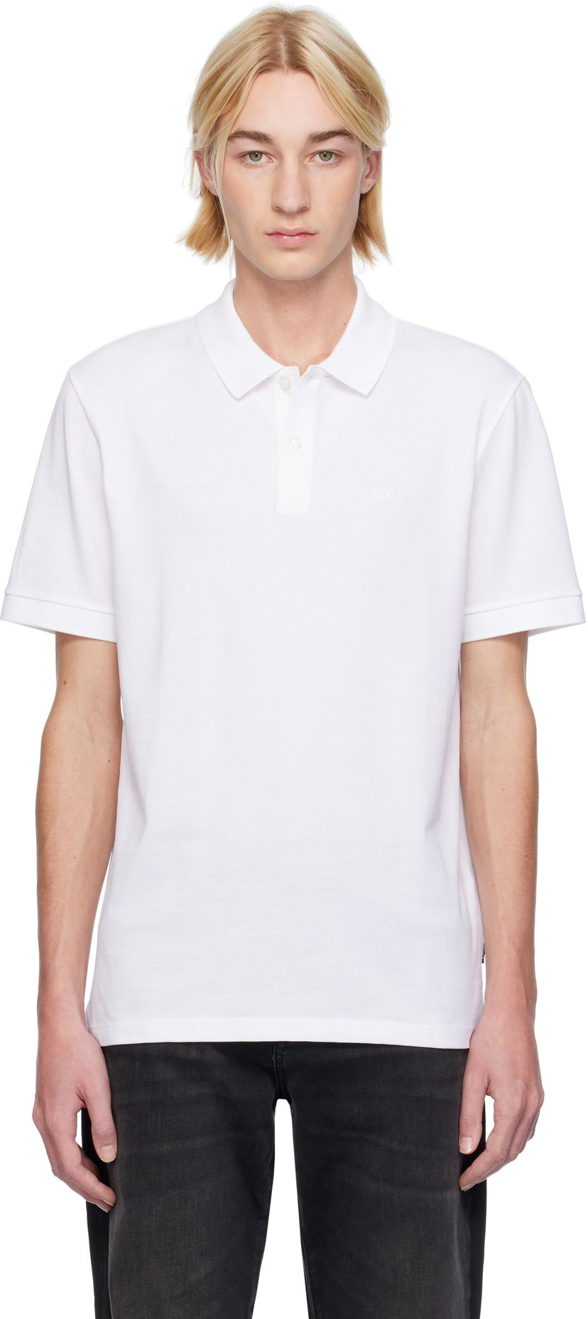 Poolopaita BOSS Embroidered-Logo Polo Shirt Valkoinen | 50468362