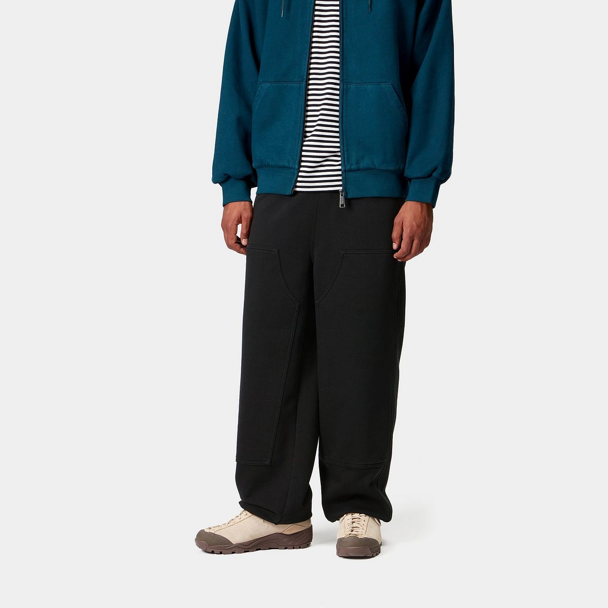 Verryttelyhousut Carhartt WIP Carhartt WIP Double Knee Sweatpants Musta | I035546_9, 0