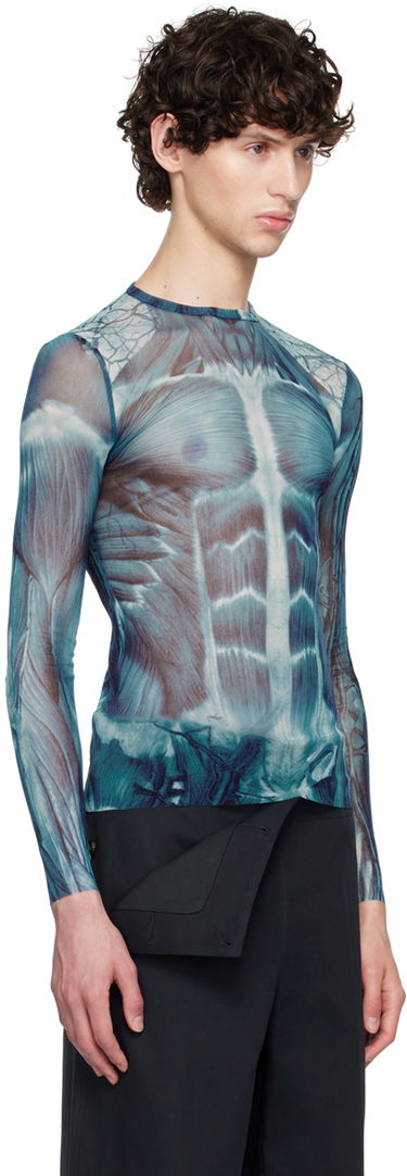 Body Jean Paul Gaultier Jean Paul Gaultier 'The Écorché' Long Sleeve T-Shirt Sininen | 24/30-F-TO210-T554-505601, 3