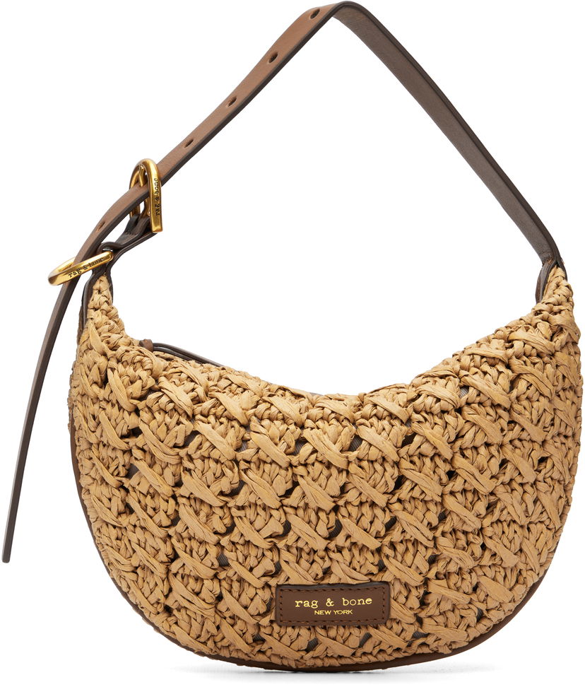Olkalaukku rag & bone Rag & Bone Mercer Small Raffia Shoulder Bag Beige | RF100901