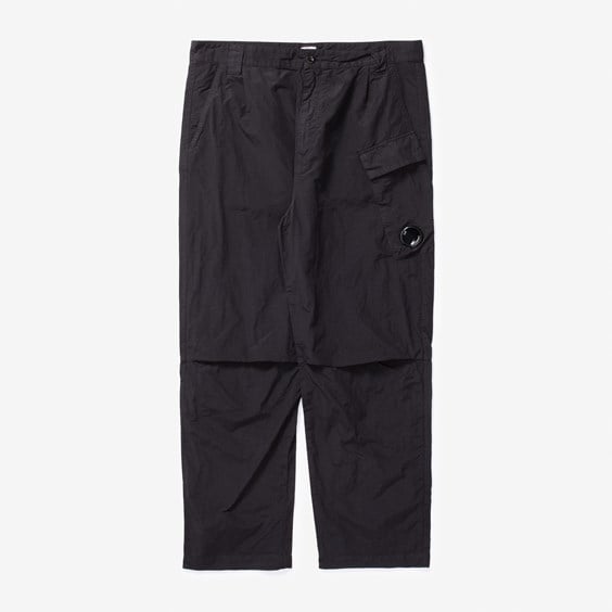 Housut C.P. Company Flatt Nylon Regular Utility Pants Musta | 16CMPA069A-999