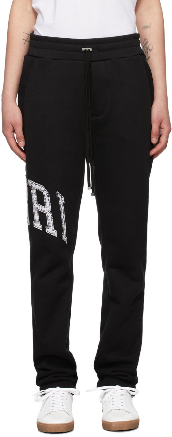Verryttelyhousut AMIRI AMIRI Logo Varsity Lounge Pants Musta | MJSP003