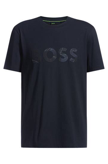 T-paita BOSS BOSS T-Shirt with Logo Print Tummansininen | 50537834