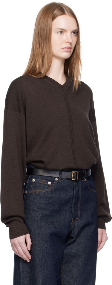 Villapaita LEMAIRE LEMAIRE V-Neck Sweater Musta | TO1430 LK087, 4