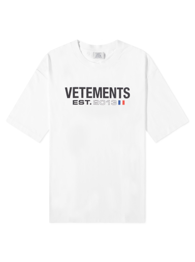 T-paita VETEMENTS Flag Logo Tee Valkoinen | UE54TR100W