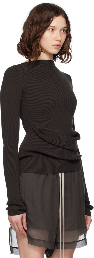 Villapaita Rick Owens Rick Owens Ribbed Knit Babel Sweater Ruskea | RP02E4639 RIBVI, 1