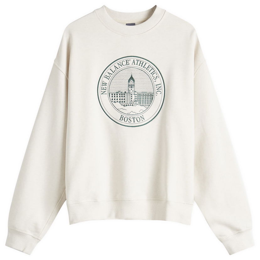 Huppari New Balance Varsity Oversized Crewneck Sweatshirt Valkoinen | WT43553-LIT