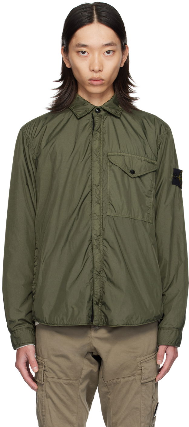 Takki Stone Island Khaki Wind-Resistant Jacket Vihreä | 8115Q0123