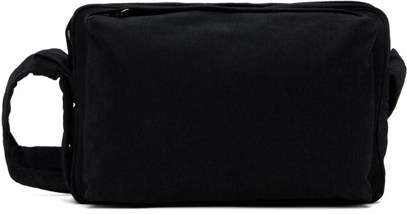Olkalaukku Solid Homme Solid Homme Washed Velvet Denim Cross Bag Musta | S243BA01