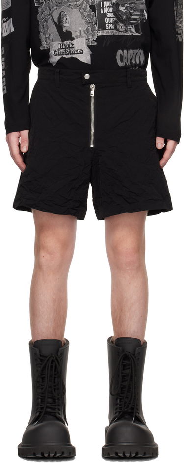 Shortsit We11done We11done Crumpled Shorts Musta | WD-PT1-23-271-M-BK, 0