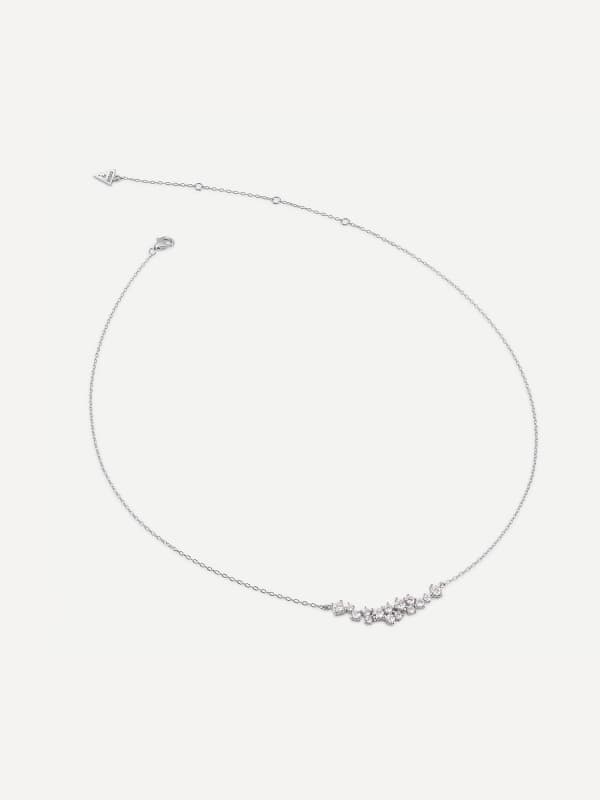 Kaulakoru GUESS Silver-Tone Necklace With Crystal Accents Metallinen | JSBN04465JW