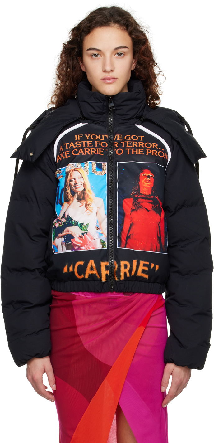 Puffer takki JW Anderson Black Poster Puffer Jacket Musta | JK0202-PG0994