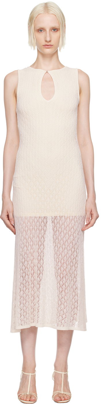 Mekko BEC + BRIDGE BEC + BRIDGE Aurora Keyhole Maxi Dress Valkoinen | W24-12244