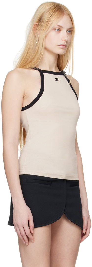 Tankkitoppi Courrèges Buckle Detail Tank Top Valkoinen | 124JDE067JS0070, 4