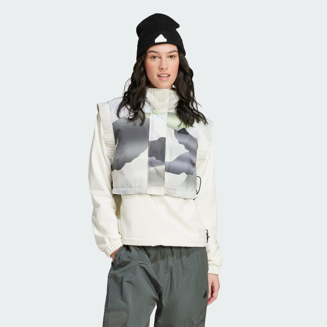 Liivi adidas Performance City Escape Camo Print Crop Vest Valkoinen | IX3838, 1