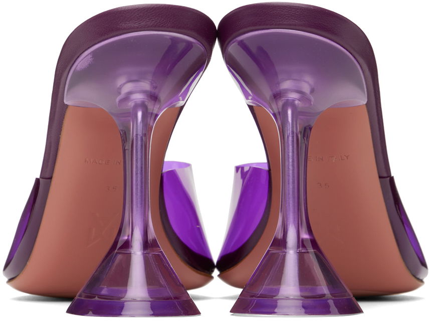 Kengänhoito Amina Muaddi Amina Muaddi Lupita Glass Slipper Heeled Sandals Violetti | LUPITA GLASS SLIPPER CL PLEXI PV, 1