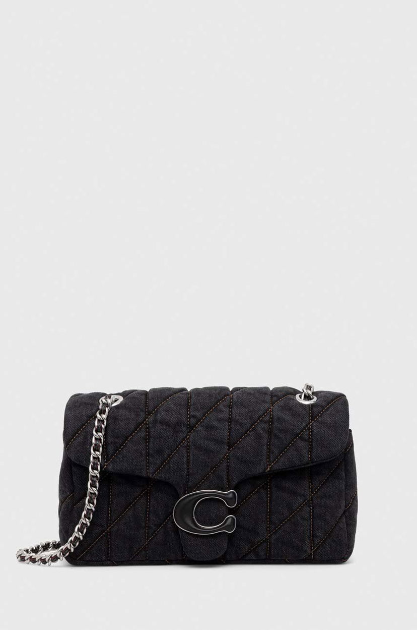 Käsilaukku Coach Coach Quilted Denim Shoulder Bag Musta | CR704