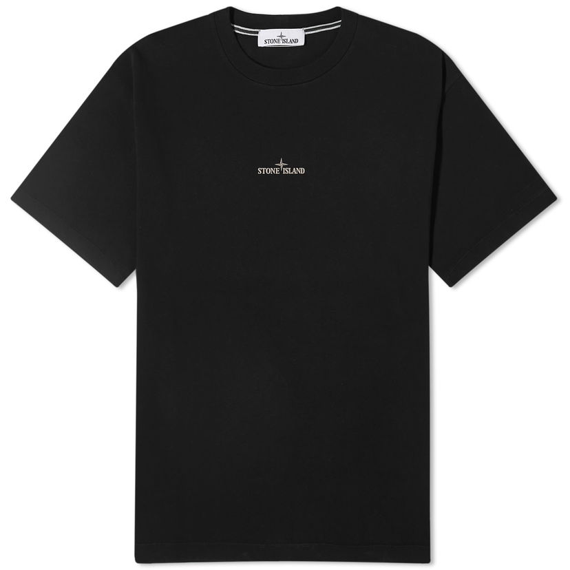 T-paita Stone Island Camo One Badge Print T-Shirt Musta | 80152RCE6-V0029
